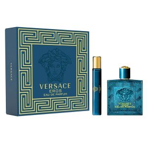 Versace Eros Pour Homme Eau De Parfum 2pcs - Spring Set ( EDP 100ml & EDP 10ml )