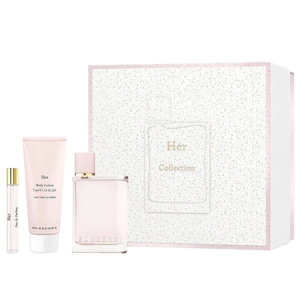 Gift Set Burberry Her Eau de Parfum 3pcs (EDP 100ml & Dưỡng da 75ml & EDP 7,5ml )